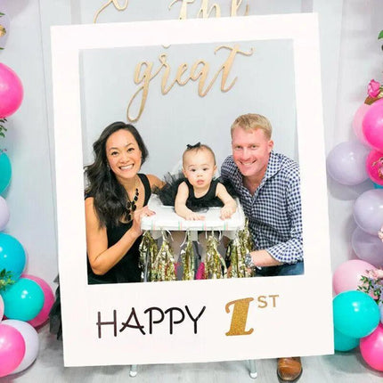 1Th 18Th-60Th Photo Booth Props Picture Frame Wedding Birthday Party Decoration - Happy 50TH.
