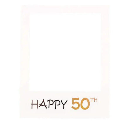 1Th 18Th-60Th Photo Booth Props Picture Frame Wedding Birthday Party Decoration - Happy 50TH.