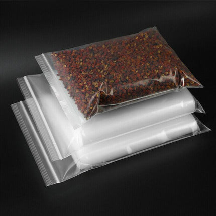 100PCS 100micron Bulk Clear Resealable PE Plastic Zip Bags - 5*7CM.