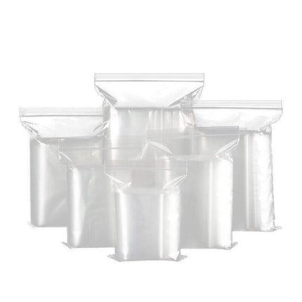 100PCS 100micron Bulk Clear Resealable PE Plastic Zip Bags - 11*16CM.