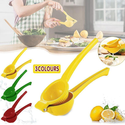 Premium Quality Metal Lemon Squeezer Handheld Juicer Presser Citrus Juice Lime - Red.
