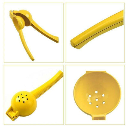 Premium Quality Metal Lemon Squeezer Handheld Juicer Presser Citrus Juice Lime - Red.