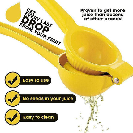 Premium Quality Metal Lemon Squeezer Handheld Juicer Presser Citrus Juice Lime - Red.