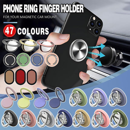 Iring Phone Ring Finger Holder Stand Car Mount Hook For Iphone Ipad Mobile Grip - B4- Pink.