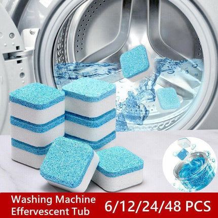 6-48 Pcs Washing Machine Effervescent Tub Bomb Cleaner Remover Deodorant Clean - 6 PCS.