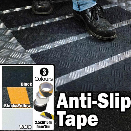 Anti Slip Tape High Grip Adhesive For Flooring Stair Tread - White (5cm x 5m).