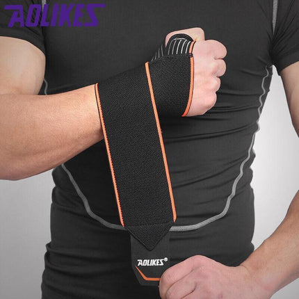 Aolikes 1 Pair Adjustable Wrist Support Wrap Strap Compression Hand Brace Au - Blue (1 Pair).