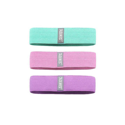 Aolikes Set 3 Resistance Booty Bands Hip Circle Loop Bands Workout Exercise - Set of 3 (Green,Pink,Purple) with Bag.