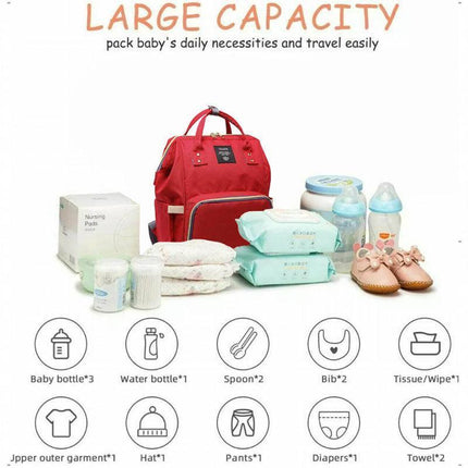 Luxury Multifunctional Diaper Nappy Backpack Maternity Mummy Changing Bag - Wavy Grain.