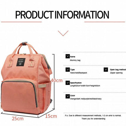 Luxury Multifunctional Diaper Nappy Backpack Maternity Mummy Changing Bag - Wavy Grain.