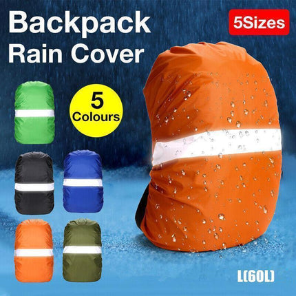 L Size Outdoor Foldable Backpack WaterProof Rain Cover Rucksack Camping Travel - Army Green.