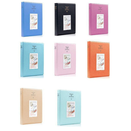 128 Pockets Album Case Storage For Polaroid Photo FujiFilm Camera Film - Blue.