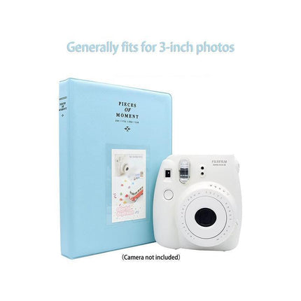 128 Pockets Album Case Storage For Polaroid Photo FujiFilm Camera Film - Blue.