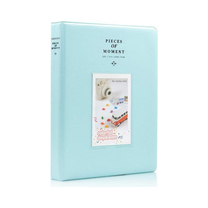 128 Pockets Album Case Storage For Polaroid Photo FujiFilm Camera Film - Blue.