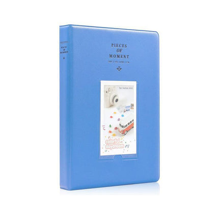 128 Pockets Album Case Storage For Polaroid Photo FujiFilm Camera Film - Blue.