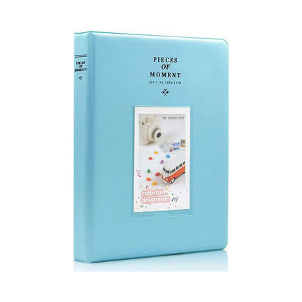 128 Pockets Album Case Storage For Polaroid Photo FujiFilm Camera Film - Blue.