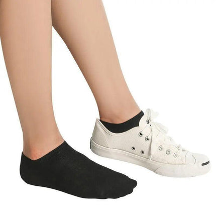 5X Pairs Low Cut Socks Cotton Soft Breathable Non-Slip Casual Ankle - Black (5 Pairs).