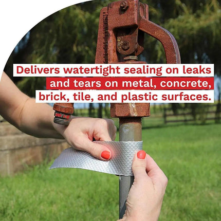5M Waterproof Tape Butyl Rubber Aluminium Foil Roof Pipe Caravan Repair Flashing - 5cm* 5m* 1 Unit.