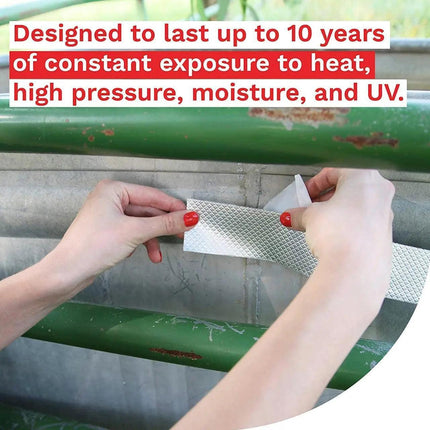 5M Waterproof Tape Butyl Rubber Aluminium Foil Roof Pipe Caravan Repair Flashing - 15cm*5m*1 Unit.