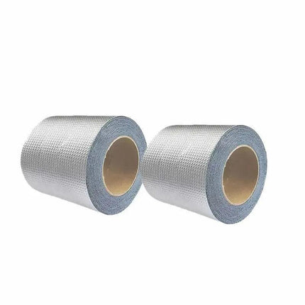 5M Waterproof Tape Butyl Rubber Aluminium Foil Roof Pipe Caravan Repair Flashing - 15cm*5m*1 Unit.