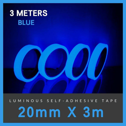 2cm x 3m Glow in the Dark Fluorescent Tape Self-Adhesive Strip for Marking and Decor - Yellow 2cm*3m.
