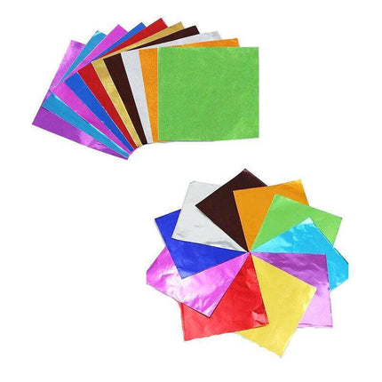 100Pcs Aluminium Foil Chocolate Wrappers 20cm Squares - Gold/Gloss.