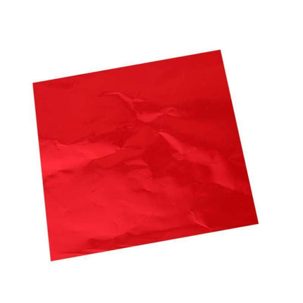 100Pcs Aluminium Foil Chocolate Wrappers 20cm Squares - Gold/Gloss.