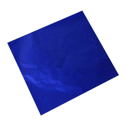 100PCS Tin Foil Aluminium Wrapping Square Chocolate Wrappers 10CM - Purple/Gloss.