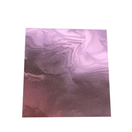 100PCS Tin Foil Aluminium Wrapping Square Chocolate Wrappers 10CM - Purple/Gloss.