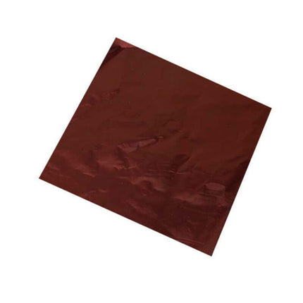 100PCS Tin Foil Aluminium Wrapping Square Chocolate Wrappers 10CM - Purple/Gloss.