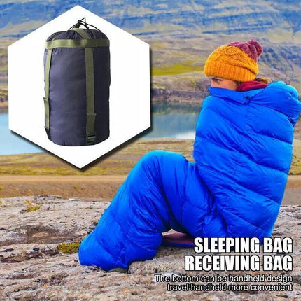 Camping Sleeping Bag Compression Sack Waterproof Outdoor Storage Bag - Army Green.