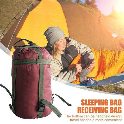 Camping Sleeping Bag Compression Sack Waterproof Outdoor Storage Bag - Army Green.