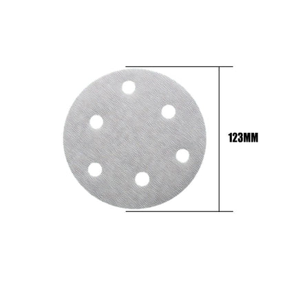100x 123mm 6/8-Hole Sanding Discs Hook Loop Orbital Sander Pads 80 120 240 Grit - 180 Grits（6-Hole）.