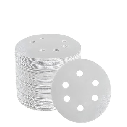 100x 123mm 6/8-Hole Sanding Discs Hook Loop Orbital Sander Pads 80 120 240 Grit - 180 Grits（6-Hole）.