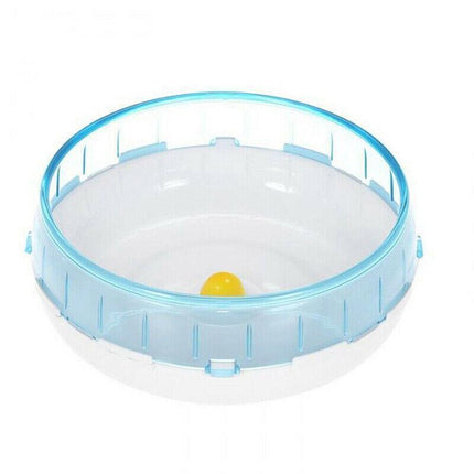 Blue Hamster Guinea Pig Running Disc Cage Accessories Running Round Wheel Pet Toys - 12CM.