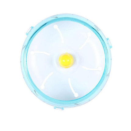 Blue Hamster Guinea Pig Running Disc Cage Accessories Running Round Wheel Pet Toys - 14CM.