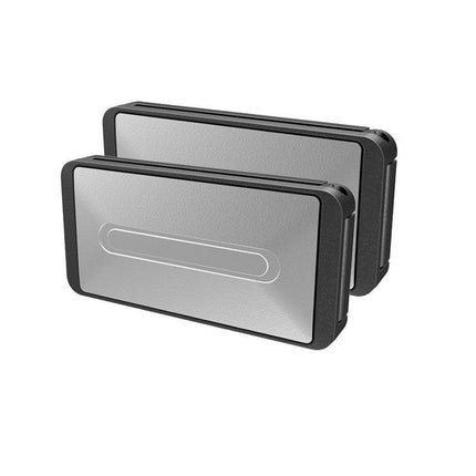 2X Car Shoulder Strap Positioning Clip Buckle Adjuster for Driving Comfort - Silver.