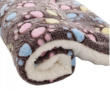 M Size Puppy Dog Cat Cushion Mattress Blanket Bed Soft Warm Pet Pad Winter Kennel House - Blue Whitestar.