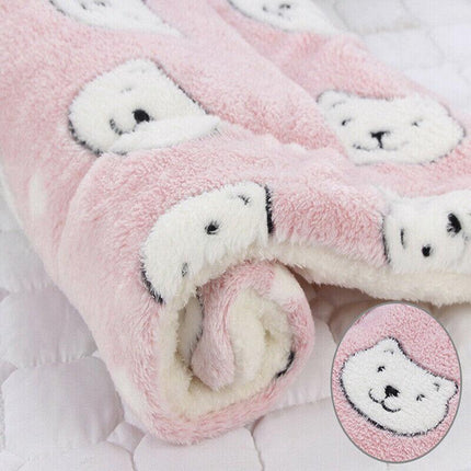 S Size Puppy Dog Cat Cushion Mattress Blanket Bed Soft Warm Pet Pad Winter Kennel House - Blue Brownstar.