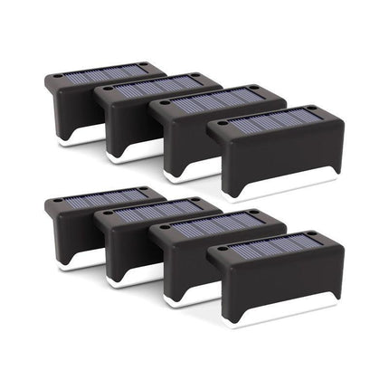 Solar Led Deck Lights Path Garden Patio Pathway Stairs Step Fence Lamp Outdoor - 4PCS.