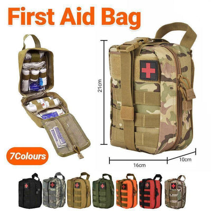 Tactical Molle Rip Away Emt Ifak Medical Pouch First Aid Kit Utility Bag Au Send - Red.