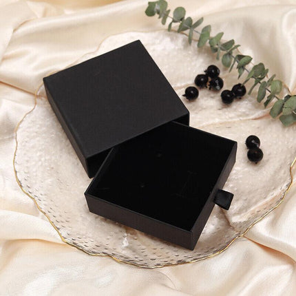 Cardboard Jewellery Gift Boxes Drawer Style Necklace Ring Earring Pendant Bracelet Case - Kraft paper.
