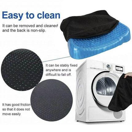 Gel Honeycomb Seat Comfort Cushion Flex Back Support Spine Protector - 1000g (44*36.5*4.5CM).