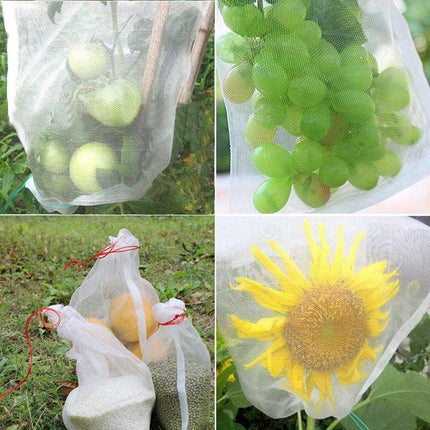 50X Fruit Net Bags Agriculture Garden Vegetable Protection Mesh Insect Proof - 25*35 (50 PCS).