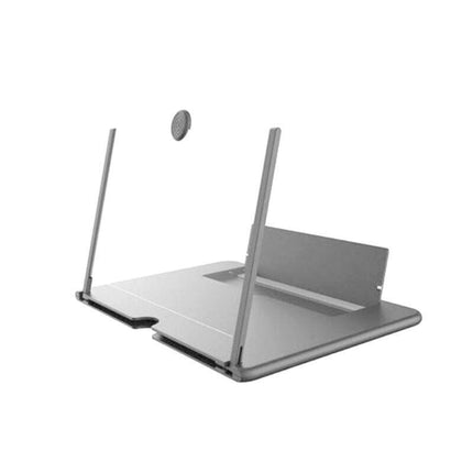 12 Inch Phone Screen Magnifier Folding Amplifier Stand Adjustable 3D Holder - White.