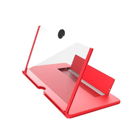 12 Inch Phone Screen Magnifier Folding Amplifier Stand Adjustable 3D Holder - White.