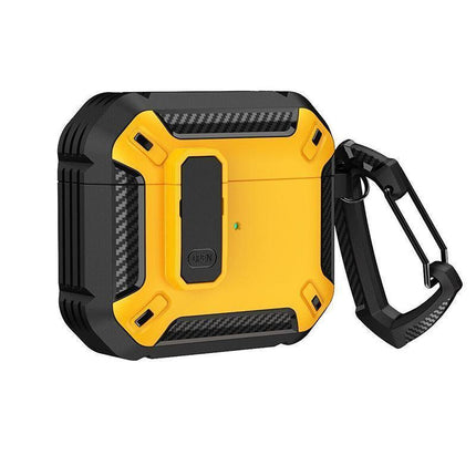 For Apple AirPods pro and pro2 Case Armor Earphone Heavy Duty Shockproof Cover - Black&Blue For Airpods Pro.