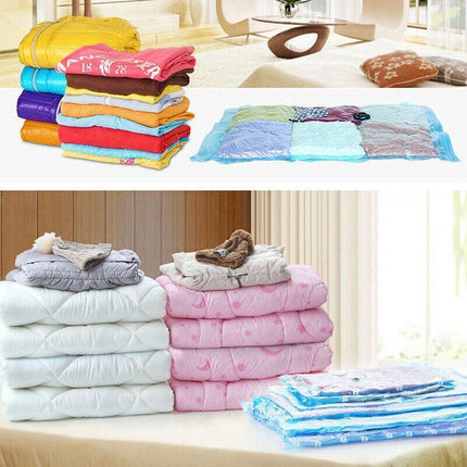 6PCS Vacuum Storage Bags Clothes Space Saver Organiser Seal Bags 4 Sizes - 60x80CM-6PCS.