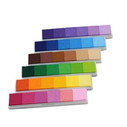 Gradient Color Ink Pad Inkpad Rubber Stamp Water Based Diy Finger Print 10 Colours - C3.