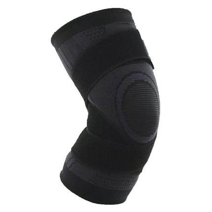 3D Weaving Knee Brace Breathable Sleeve Support Running Jogging Joint Pain Leg Black - Black-S.